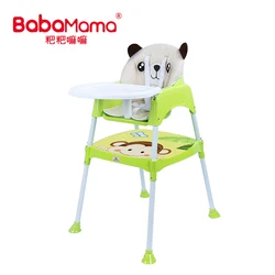 CE standard bear cushion kids higher stronger Children Dining Chair Convertible 2 in1Baby Feeding Chair high chair baby feeding