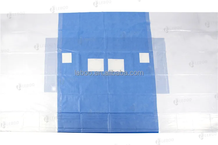 Leboo CE ISO одноразовая хирургическая драпировка с отверстием, хирургическая ангиографическая упаковка