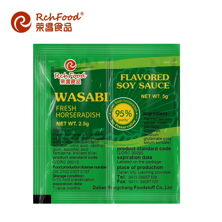 Пищевой рецепт для суши Bento Wasabi Sahcet с соевым соусом