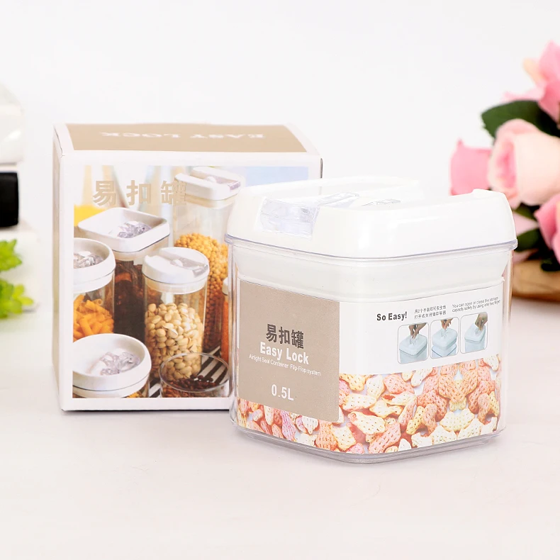 
High Quality Custom Made Small Square Type Airtight Food Plastic Boxes Storage With Lid 