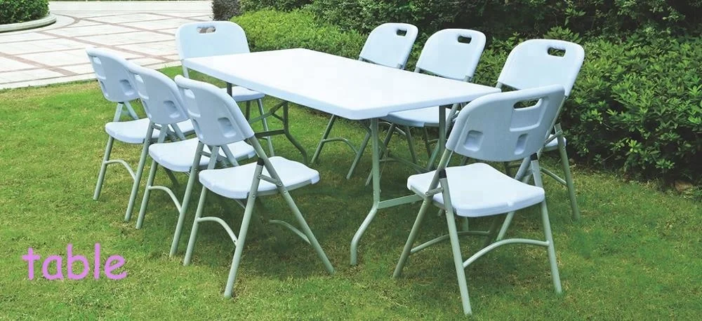Outdoor plastic square folding table