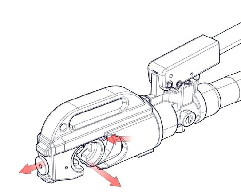 Professional 25mm Jaw Opening Manual Hydraulic Crimping Tool