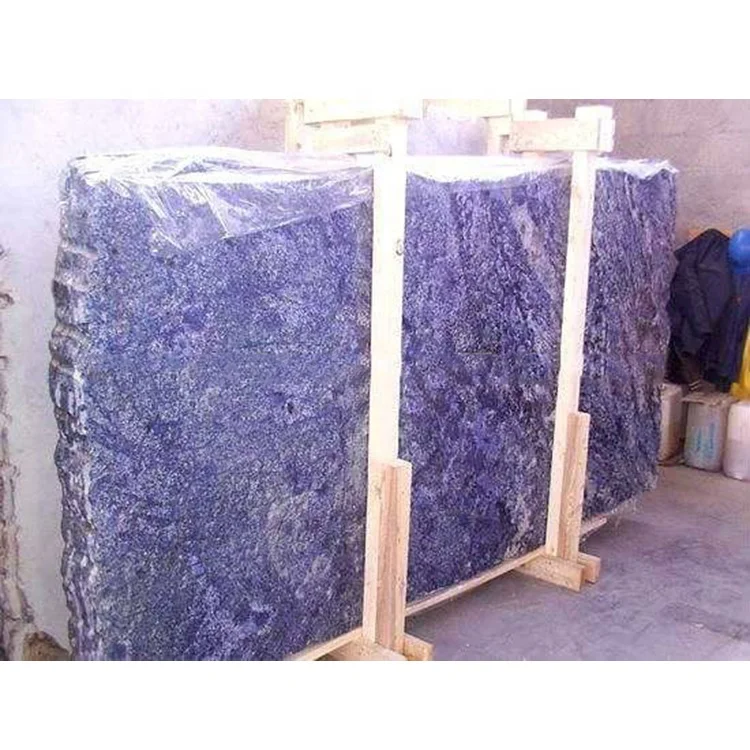 Azul Bahia Blue granite polished slab for cutting kitchen tops,staircase and book match wall stone