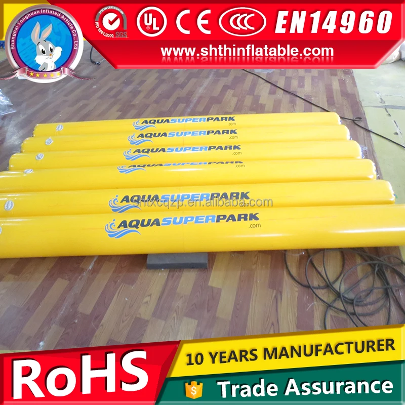 Inflatable floating cylinder marker buoy water barrier tube swim buoy long tube buoys