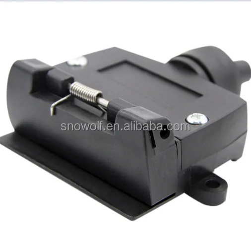 New Australian Standard 7-Pin Flat FemaleTrailer 7 Pin Trailer Socket Truck Light Connector Flat Female Trailer Adapter Tow Plug