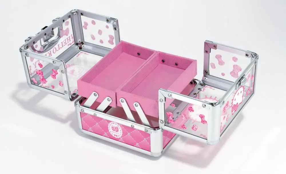 HelloKitty  Adorable Cosmetic Case Portable  Makeup Mini Boxes for travel