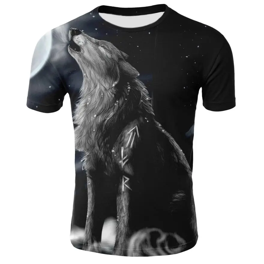 wholesale custom all over print t-shirt animal digital printing t shirts