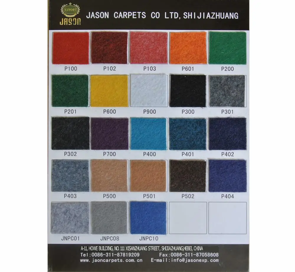 High Quality Needle Punched Non Woven Red Carpets With Film