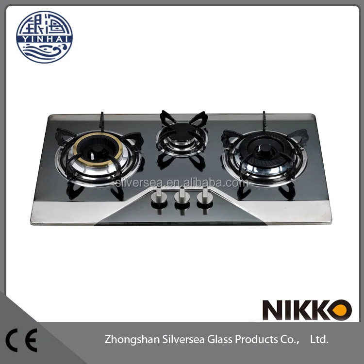 Industrial Restaurant Equipment Tabletop 3 Burners gas stove knob