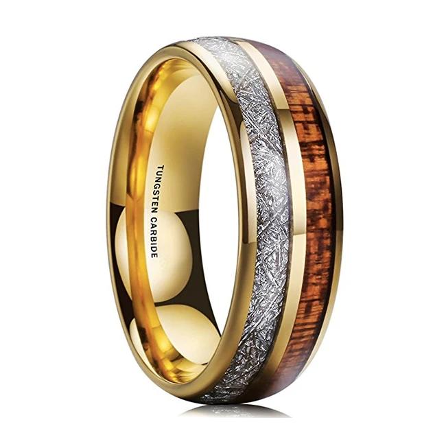 
Hot sell black tungsten carbide ring with red dragon piece design for men 