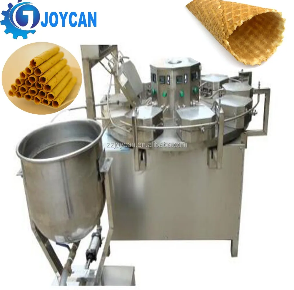 Automatic Waffle Biscuit Baking Crisp Snow Rolled Sugar Cone Making Machinery
