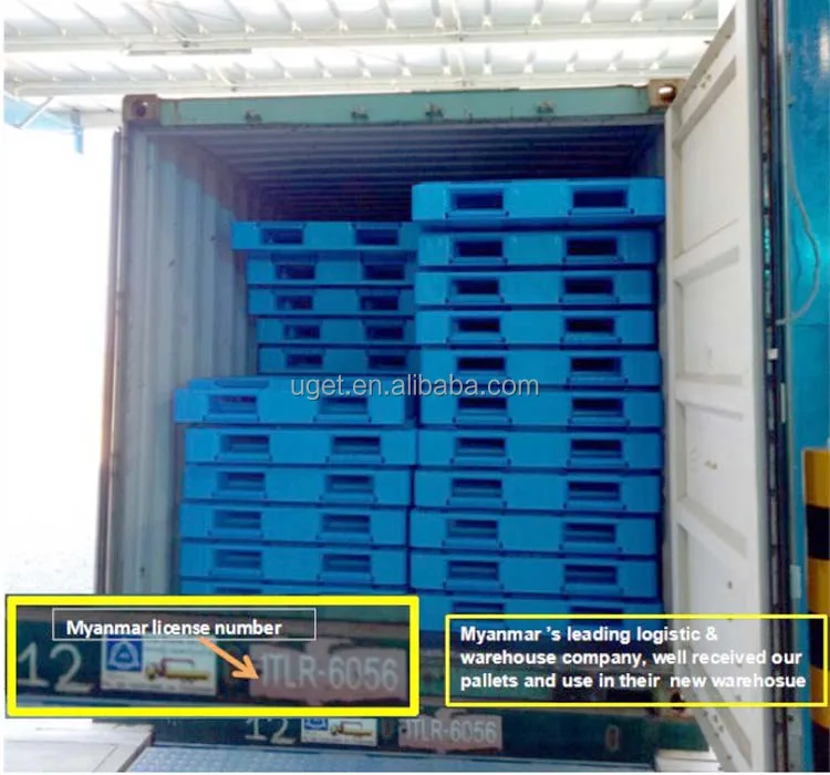 
Heavy Duty Hdpe 1200x1000 Four Way Entry Single Face 6 Runner EUR Euro EPAL Plastic Pallet 