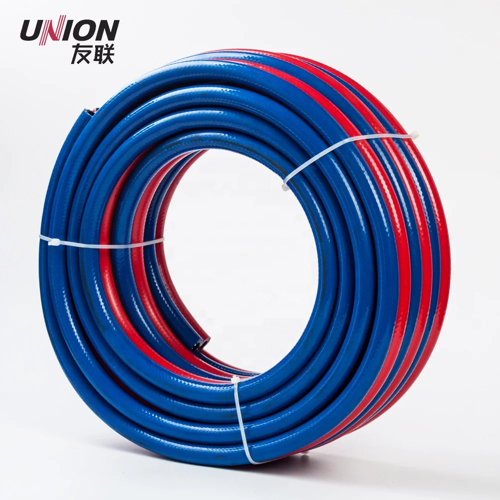 High working pressure pvc oxygen acetylene pipe air hose pvc double pipe high pressure hose