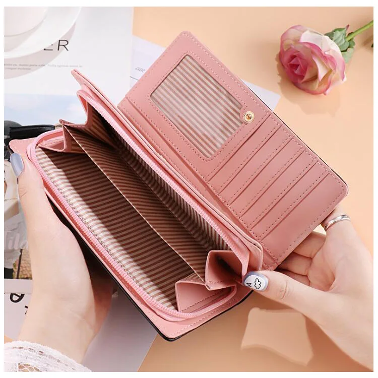 Cute Sweet Girls Lady Students Women Leather Wallets With Cat