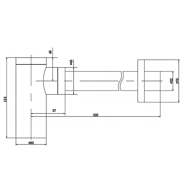 CUPC Click Clack Waste Brass Bottle Trap  Lavatory Siphon Wall Connector