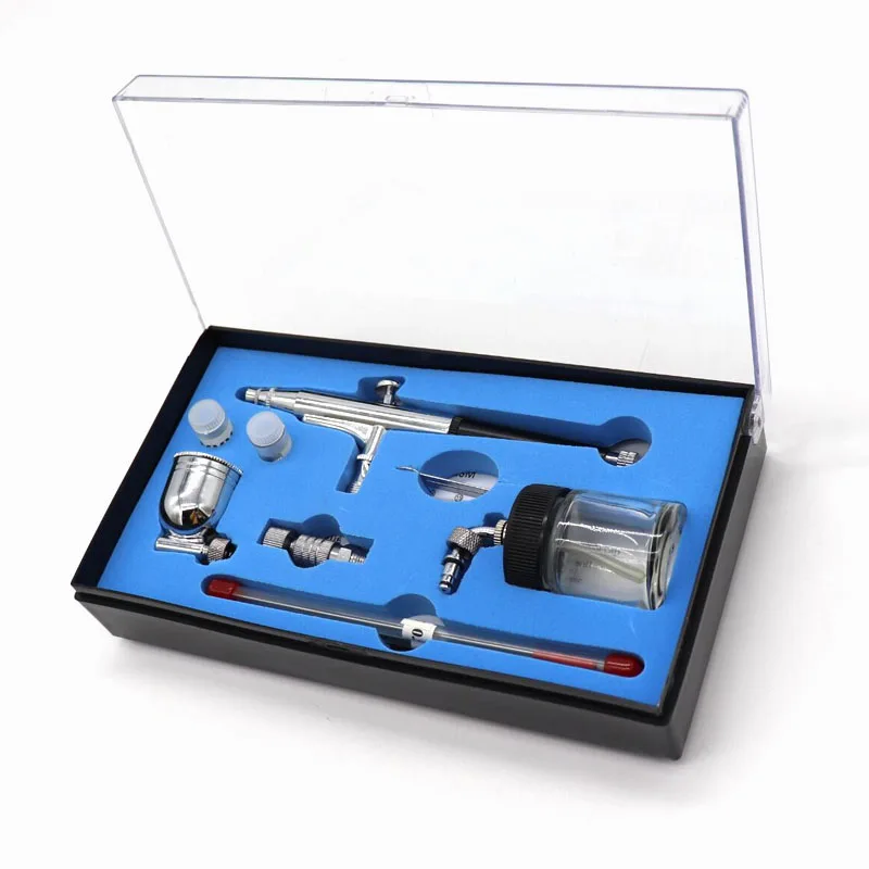 Dual action suction  & Gravity feed type multi-purpose airbrush with big capacity cup AB-134S