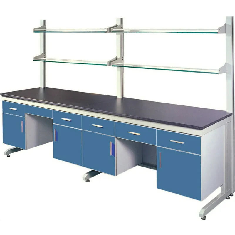 High quality School Lab Furniture Epoxy Resin Table Wall Workbench