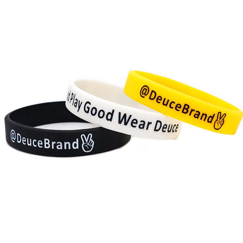 Boce customize debossed color filled filled logo text clock shape silicone wristband