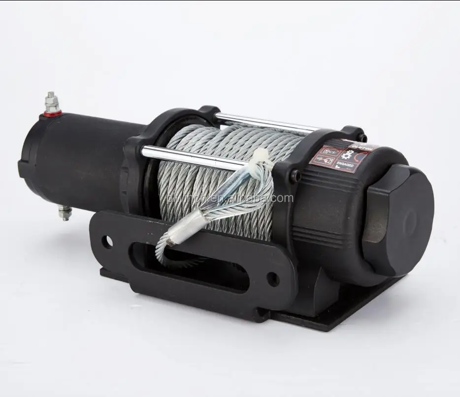 small 4500lb steel cable winch for atv/utv with wireless remote control