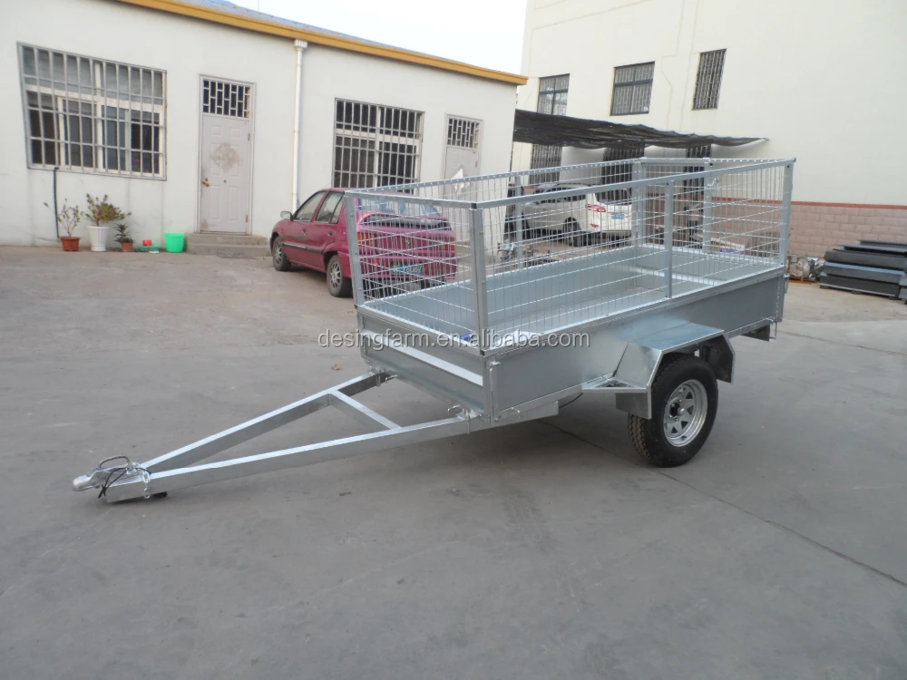 Galvanized 7x4 Car Box Cage Utility Trailer
