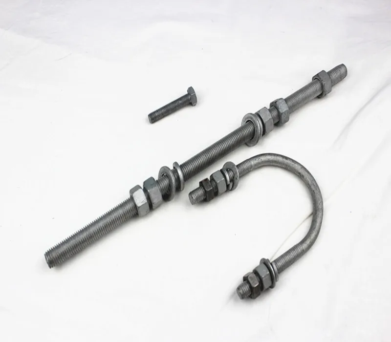 The carbon Steel square washer cup spring shim spring lock washer full thread  zinc steel rod