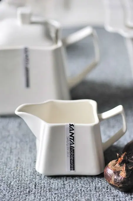 New Designed Square White Ceramic Dinnerware Porcelain Dinner Set