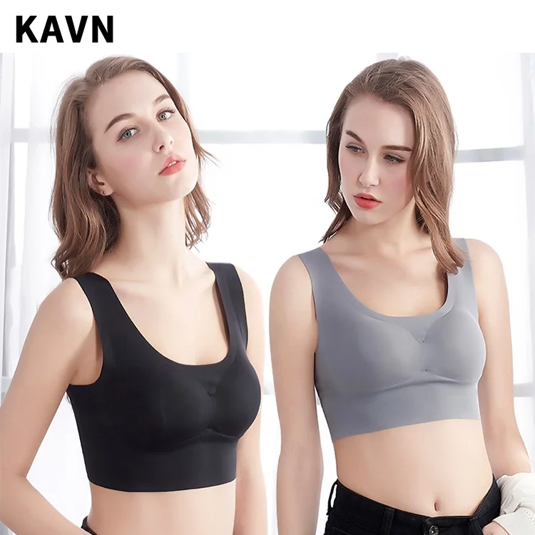 china 3 Colors 5 Sizes Stock Ladies Sexy Seamless Bra Leisure Comfortable No Rims Body Shaping Yoga Sleeping Ahh Bra