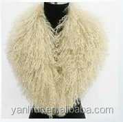 New type white tibet sheep fur shawl 70cm * 40cm big size fashion wool fur cape