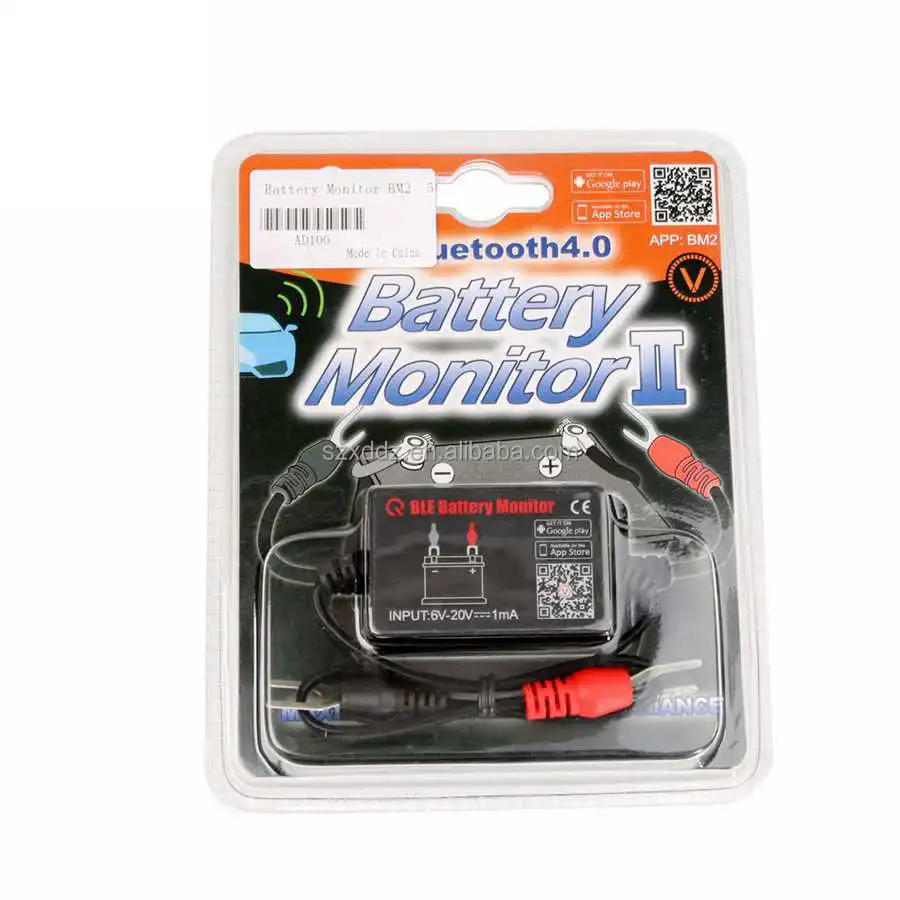 Car 12V Battery Tester BM2 4.0 Battery Monitor Diagnostic Tool Digital Analyzer Real Time Monitoring Accessory