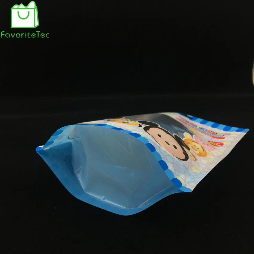 Customized printed self adhesive matte stand up pouch plastic dried fruit packing bag