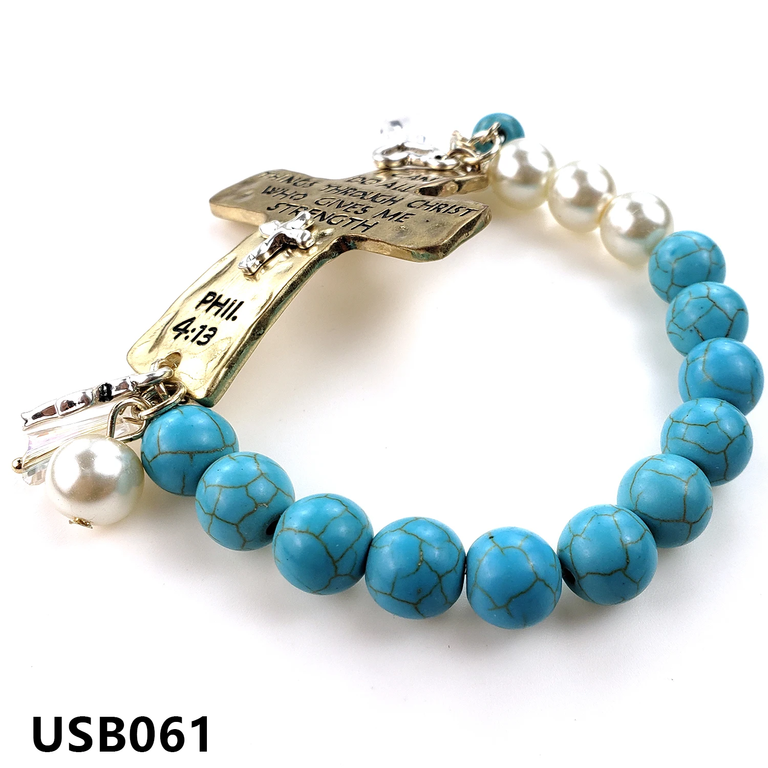 
elastic rosary bead bracelet 