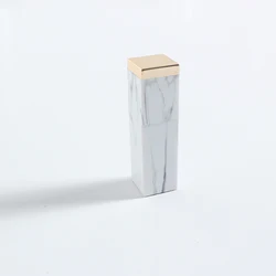 magnetic buckle lipstick tube white marble lip balm tube