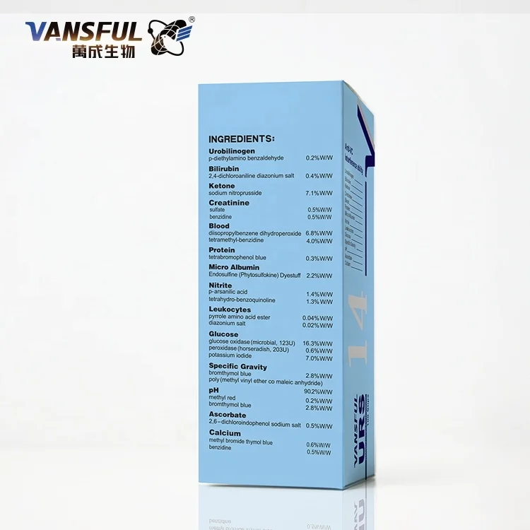  14 Parameter Urinalysis Test Strips 100ct Urinary Tract Infection