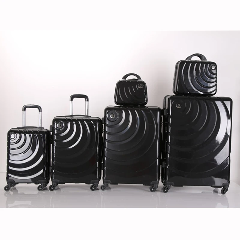 
2017 hot sale travel suitcase ABS/PC trolley lugagge with beauty case 18/22/26/30 luggage sets 