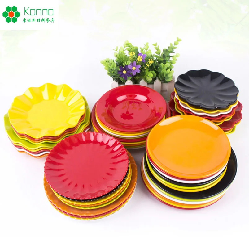 Elegant matte black serving plates restaurant melamine dish sushi restaurant dishes