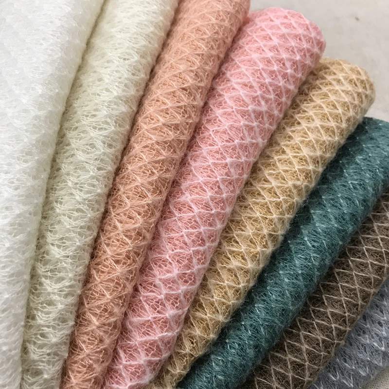 
Stretch fabric blanket for baby photo props,Diamond shaped hollow jacquard fabric for baby photo back drop props 