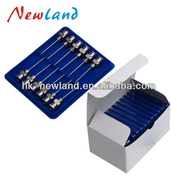 animal Luer Lock Brass Rectangle Hub High Quality  Reusable Metal Veterinary Syringe Needles