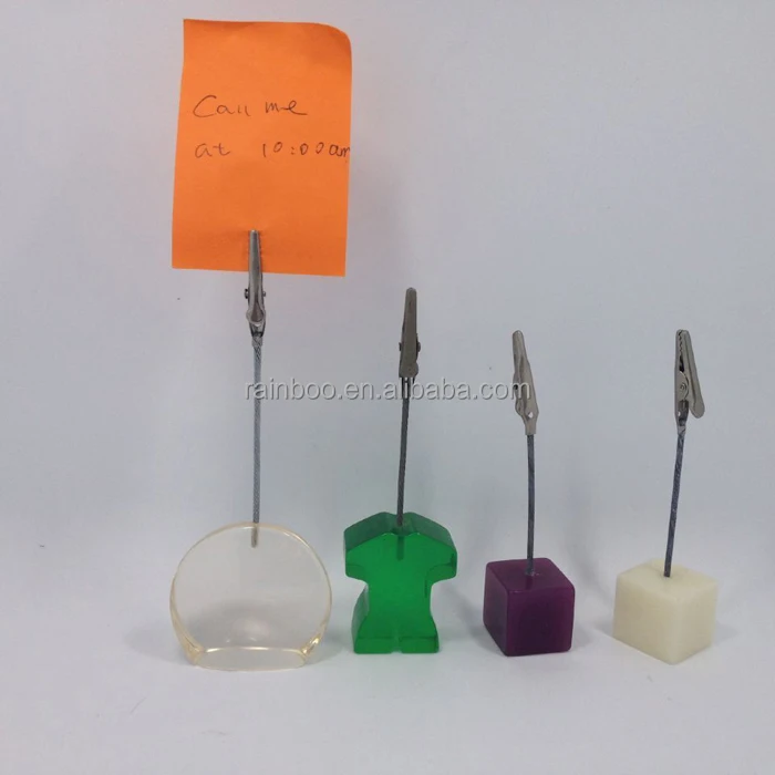 promotional cheap logo printed plastic memo clip holder