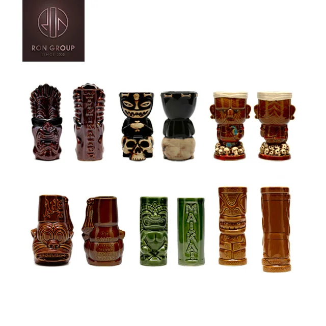 Best Quality Hot Sale bar Restaurant Tableware Decorations Cocktail Cup Fancy Barware Ceramic Tiki Mugs