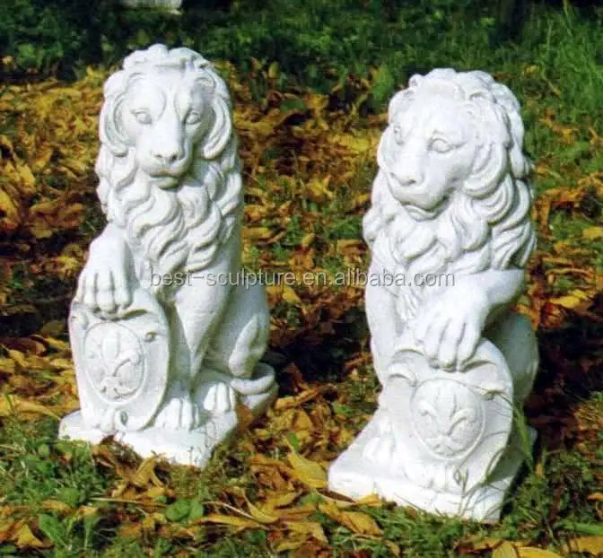 carving stone lion large chinese foo dog outdoor statues marble lion statues sculpture