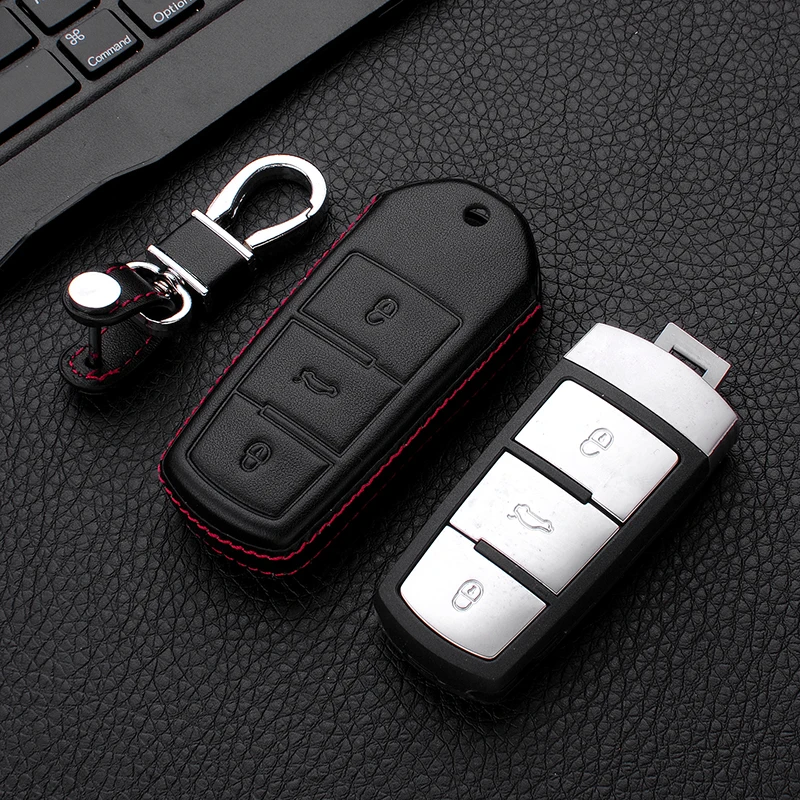 Dos Auto Car Key case for vw passat CC,4D Genuine Leather New Stylish Car Key case for VW CC