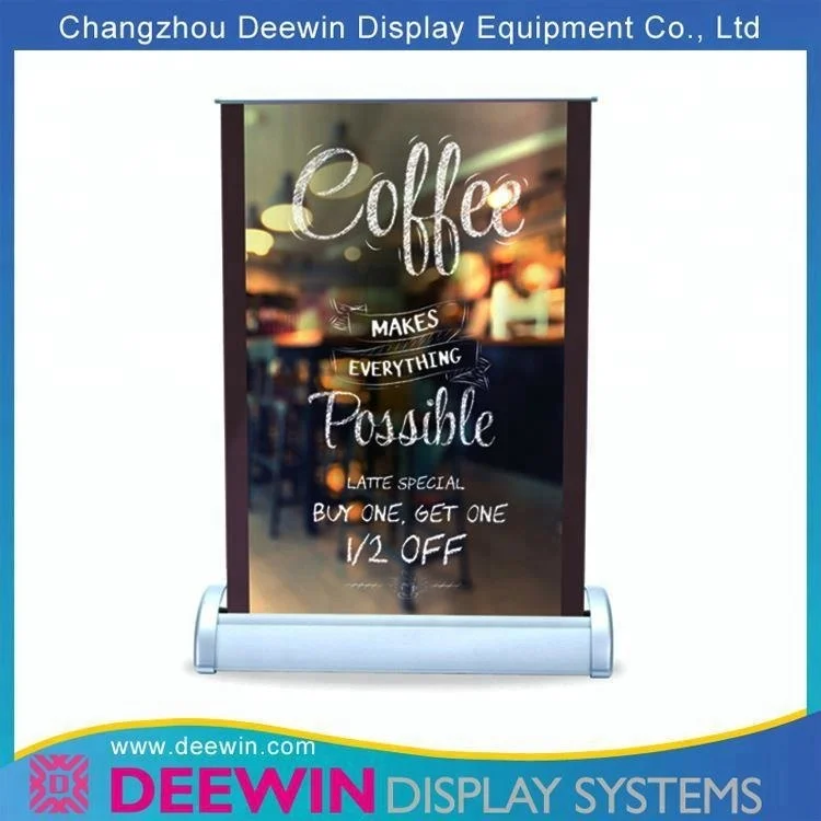 A4 A3 Настольный алюминий сворачивающийся минибаннер стол рекламный стенд для рекламного дисплея