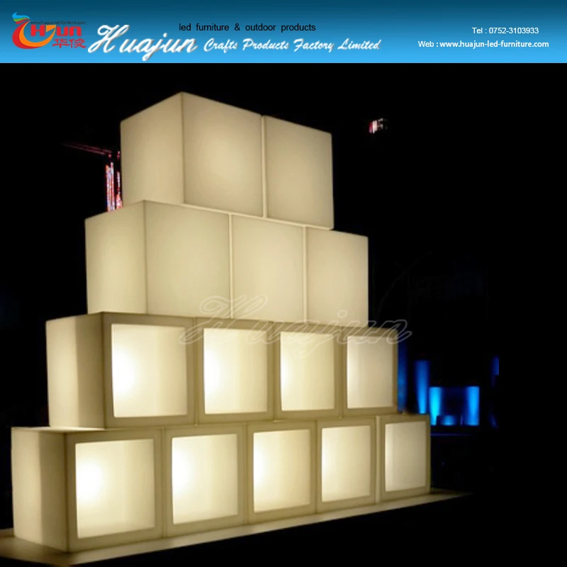 Glowing Storage Container LED Ice Bucket Color Changing Outdoor Flowerpot Led Book Shelf