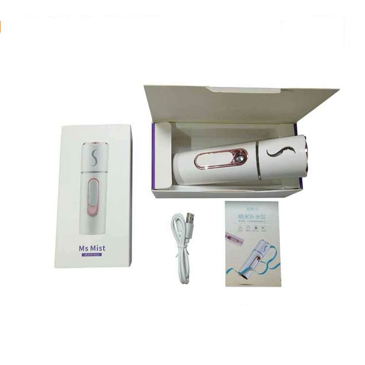 Nano Handy Mist Spray Sliding Facial Mini Steamer Cool Hydrating Atomization Eyelash Extensions
