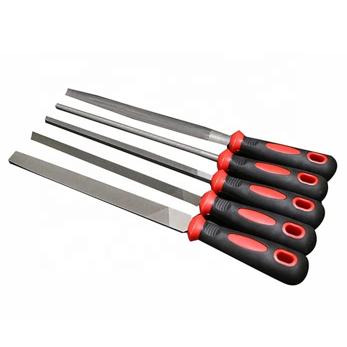 Набор стальных файлов 5ps включает плоские, полукруглые, круглые, квадратные и три квадратные файлы