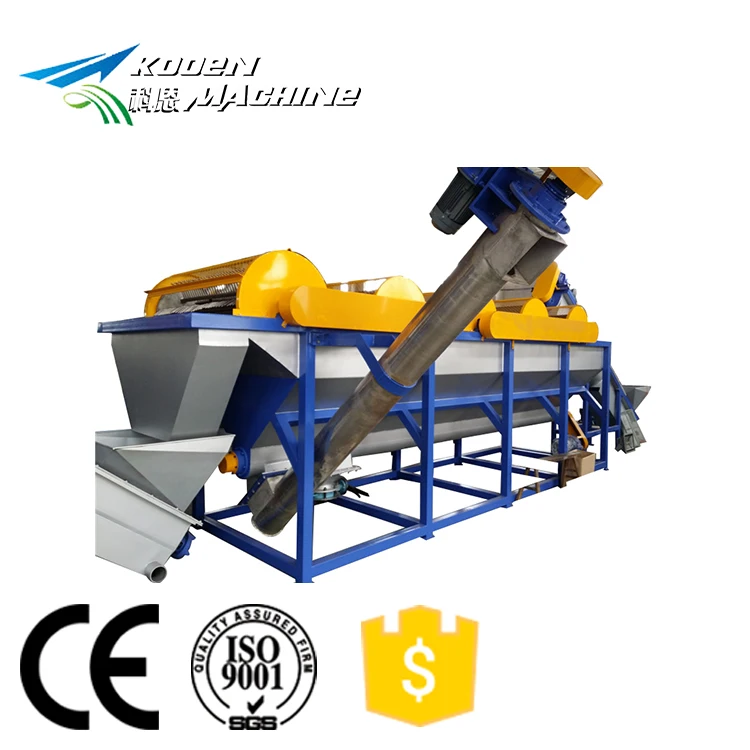  Kooen всемирно известного бренда на отработанном PP/PE пленка пластиковая ПЭТ бутылка стиральная линия рециркулируя машину завод производственная