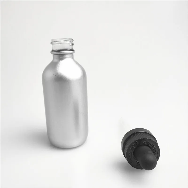 stainless steel metal color water airless bottle classical Boston perfume nail polish oil pump packaging
