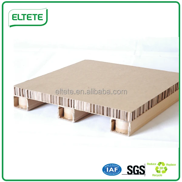Paper pallet made of recycled paper materials to replace wooden or plywood pallet