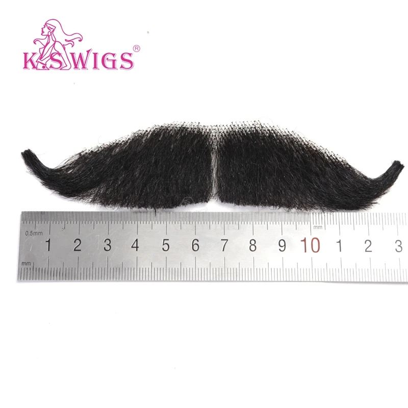 Парики K.S 100% человеческие волосы для мужчин ручной работы, искусственная борода