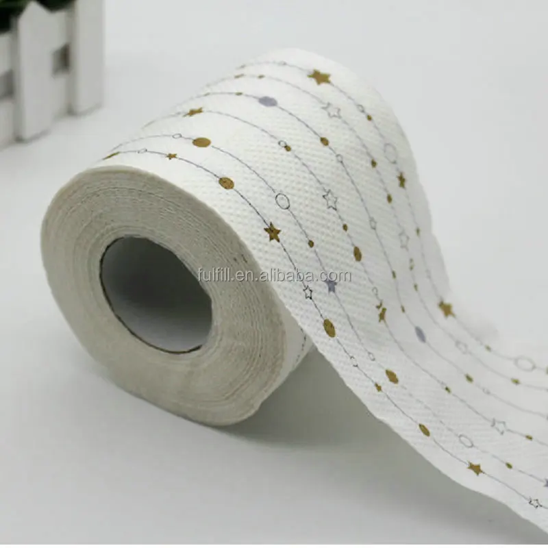 decoration printed paper roll tissue with logo